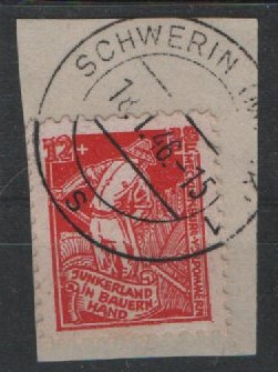 MVP, 1945, Mi.- Nr.: 25a, auf kl. Briefstück! Tiefgeprüft Kramp BPP! Qualitätsstück! Selten!