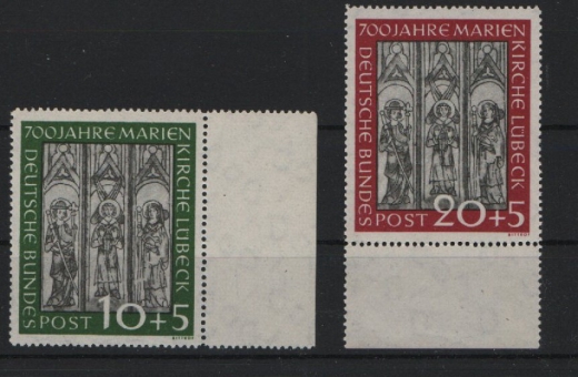 BRD, 1951, Mi.- Nrn.: 139- 140 (vom Sr. / Ur.), **! Qualitätsstücke!