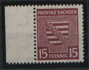 SBZ, Provinz- Sachsen, 1945, Mi.- Nr.: 80 X mit Sr. , **, geprüft / signiert Leonhardt, Qualitätsstück!