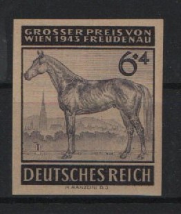 DR / III. Reich, 1943, Probedrucke: Mi.- Nr.: 857 P, (*, wie produziert)! Geprüft Ludin / Schlegel BPP! Luxusstück! Sehr selten!