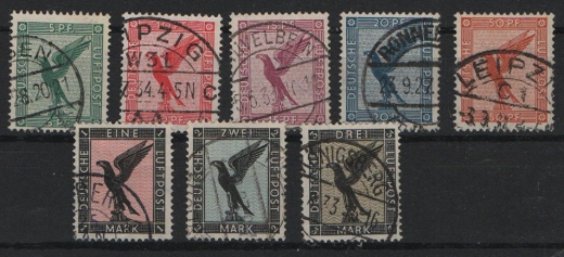 DR / Weimar, 1926, Mi.- Nrn.: 378- 384, gestempelt, kpl. Satz! Selten!