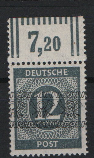 Bizone, 1948, Mi.- Nr.: 56 I WOR, **; tiefstgeprüft Schlegel BPP / Dr. Dub! Sehr selten!