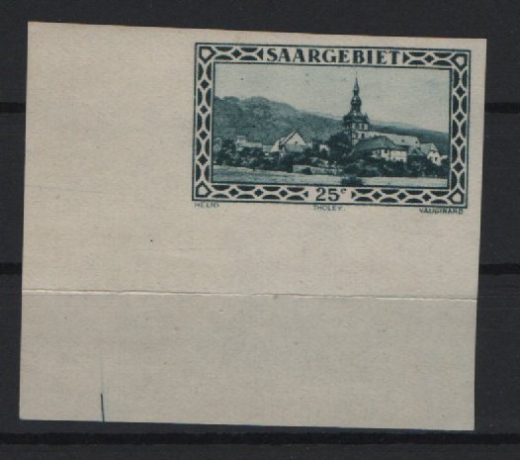 Saargebiet, 1926 / 27, Mi.- Nr.: 111 U mit Er., **! Kabinettstück! Selten!