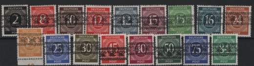 Bizone, 1948, Mi.- Nr.: 52I - 68 I, *, kpl. Satz, geprüft Schlegel BPP! Selten!