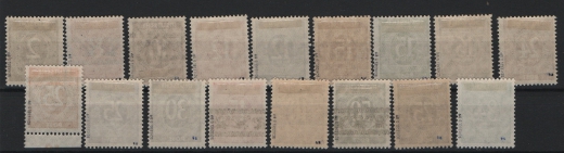 Bizone, 1948, Mi.- Nr.: 52I - 68 I, *, kpl. Satz, geprüft Schlegel BPP! Selten!