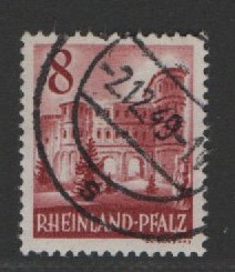 FRZ, Rheinland- Pfalz, 1949, Mi.- Nr.: 36, gestempelt, tiefstgeprüft Schlegel BPP! Qualitätsstück!