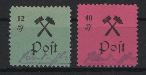 D. - OST, Lokalausgaben, Großräschen, 1945, Mi.- Nrn.: 25 I + 27 II, **! Kabinettstücke! Sehr selten!