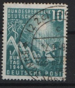 BRD, 1949, Mi.- Nr.: 111 PF II, gestempelt! Doppelt tiefgeprüft Schlegel BPP! Gutes Bedarfsstück, selten!