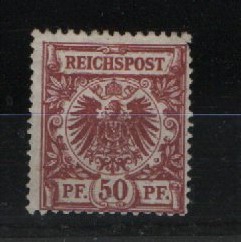 DR, Krone Adler, 1889, Mi.- Nr.: 50 a, *, Fotoattest Jäschke- L. BPP! Kabinettstück!