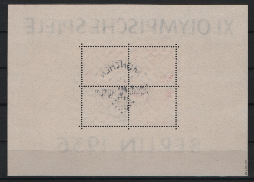 III. Reich, 1936, Mi.- Nr.: Bl. 5 + 6, gestempelt, je tiefstgeprüft Schlegel BPP! In dieser Qualität selten!