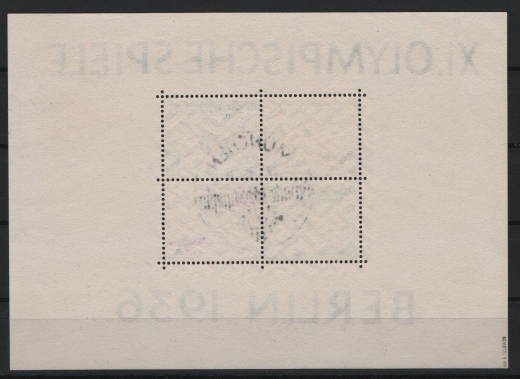 III. Reich, 1936, Mi.- Nr.: Bl. 5 + 6, gestempelt, je tiefstgeprüft Schlegel BPP! In dieser Qualität selten!
