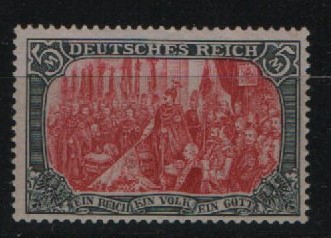 DR, Germania, ohne Wz., 1904, Mi.- Nr.: 81 Aa, **/ postfrisch, Fotoattest Jäschke- L. BPP : e+e, Luxusstück!