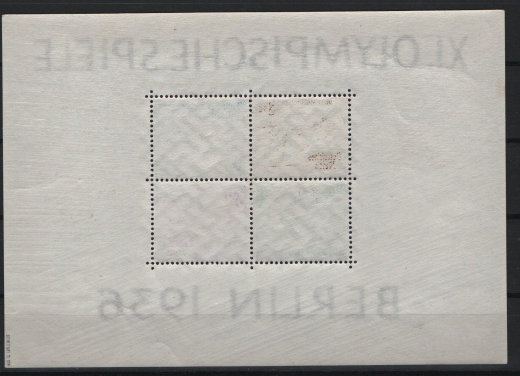 III. Reich, 1936, Mi.- Nr.: Bl. 5 + 6, **, je tiefstgeprüft Schlegel BPP! In dieser Qualität selten!