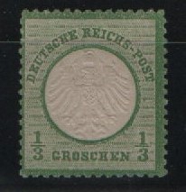 Dt. Kaiserreich, Brustschilder, 1872, Mi.- Nr.: 2 b, * ! Akt. FA Dr. Zill BPP: e+e! Qualitätsstück! Sehr selten!