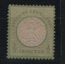 Dt. Kaiserreich, Brustschilder, 1872, Mi.- Nr.: 2 a, * ! Akt. FA Dr. Zill BPP: e+e! Qualitätsstück! Sehr selten!