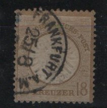 Dt. Kaiserreich, Brustschilder, 1874, Mi.- Nr.: 28, gestempelt! Akt. Fotoattest Dr. Zill BPP: e+...e! Kabinettstück! Selten!