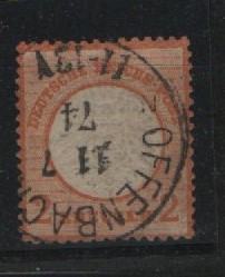 Dt. Kaiserreich, Brustschilder, 1874, Mi.- Nr.: 24, gestempelt! Akt. Fotoattest Dr. Zill BPP: e+ repariert / hinterlegt! Selten!