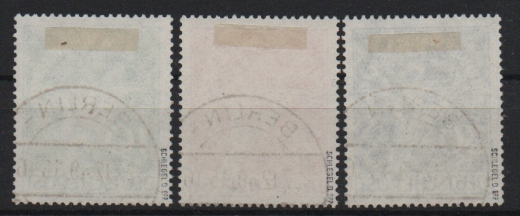 Berlin, 1949, Mi.- Nrn.: 68- 70, Der Währungsgeschädigtensatz gestempelt, kpl. Satz, je tiefstgeprüft Schlegel BPP! Luxussatz!