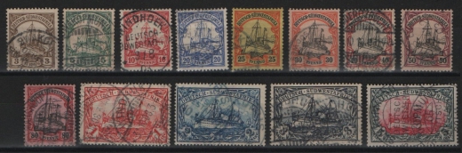 Dt. Kolonien, DSWA, 1901, Mi.- Nrn.: 11- 23, gestempelt! Qualitätssatz! Selten!