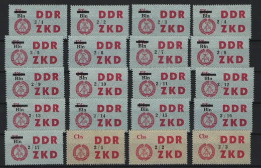 DDR, 1964, Dienstmarken, Laufkontrollzettel ZKD, Mi.- Nr.: 46 / 60 (84), **! 2 Akt. FA Dr. Ruscher BPP: e + e! Luxus! RR!