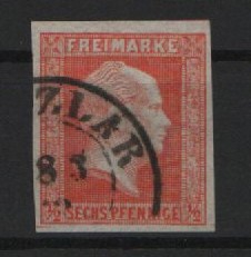 Preußen, ca. 1859, Mi.- Nr.: 13 a, gestempelt! Qualitätsstück!