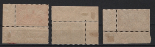 Dt. Kolonien, Marshall- Inseln, 1901, Mi.- Nrn.: 22- 24, **, je vom Er, (je Falzrest auf Er)