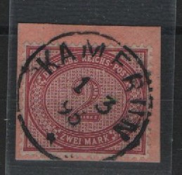 Dt. Kolonien, Kamerun, 1898, Mi.- Nr.: VS 37 e + PlF.: VII, gestempelt! Akt. FA Jäschke- L. BPP; e+e! Selten!
