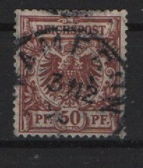 Dt. Kolonien, Kamerun, 1896 (?), Mi.- Nr.: V 50 gestempelt! Kabinettstück! Selten!