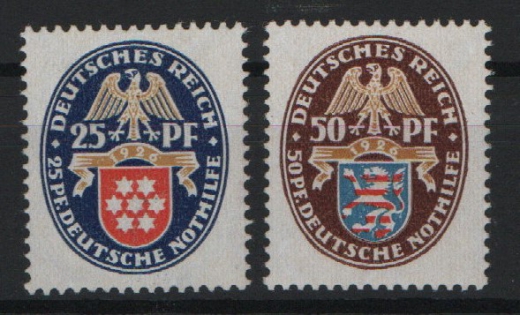 DR, Weimar, 1928, Mi.- Nr.: 400 + 401, **, je tiefstgeprüft Schlegel BPP! Luxusstücke, selten!