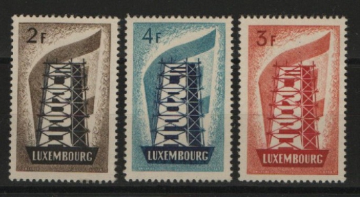Luxemburg, 1956, Europamarken, kpl. Satz, **! Selten!