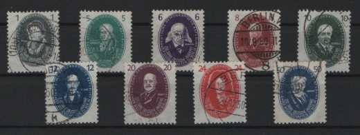 DDR, 1950, Mi.- Nrn.: 261- 270, der Akademiesatz, gestempelt!