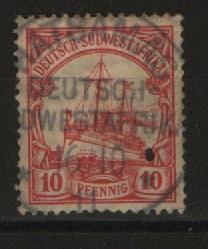 Dt. Kolonien, Stempel, DSWA, 1911, Mi.- Nr.: 26, gestempelt Hatsamas! Geprüft Jäschke- L. BPP! Selten!