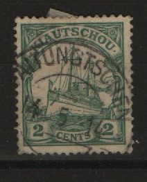 Dt. Kolonien, Stempel, Kiautschou, ca. 1910, Mi.- Nr.: 29, gestempelt Taitungschen! Geprüft Jäschke- L. BPP! Selten!