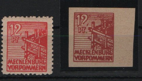 SBZ, MVP, 1946, Mi.- Nr.: 36 y d U, mit Sr., **, Fotoattest Kramp BPP; e+e! Selten!