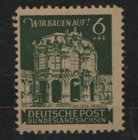 Ostsachsen, 1946, Mi.- Nr.: 64 b C, **! Akt. Fotoattest Kunz BPP; echt und einwandfrei! Luxusstück! RR!