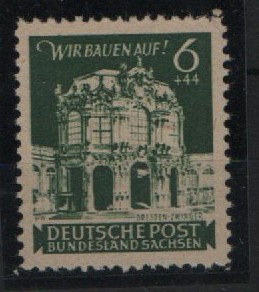 Ostsachsen, 1946, Mi.- Nr.: 64 a E, **! Akt. Fotoattest Dr. Jasch BPP; echt und einwandfrei! Luxusstück! RR!