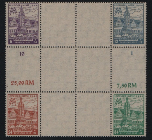 SBZ, West- Sachsen, 1946, Mi.- Nr.: Hz. 12 AX c, **! Sehr selten!