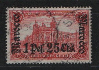 Dt. Auslandspostämter, Marokko, 1905, Mi.- Nrn.: 30 A , gestempelt! Tiefgeprüft Bothe BPP! Qualitätsstück! Selten!