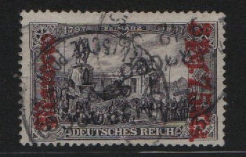 Dt. Auslandspostämter, Marokko, 1905, Mi.- Nr.: 32 B , gestempelt! Bedarfsstück! Selten!