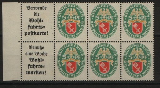 DR, Weimar, 1929, Mi.- Nr.: HBl. 66 B, **! Selten!