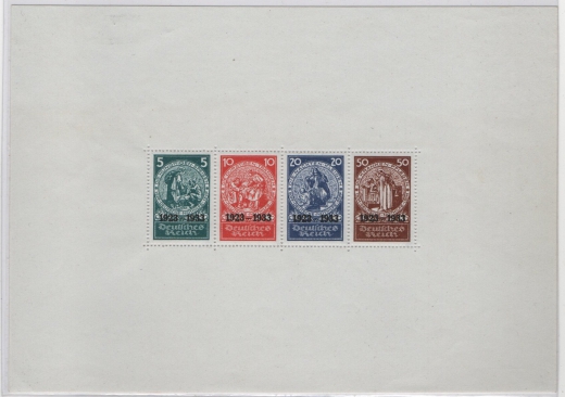 III. Reich, 1933, Mi.- Nr.: Bl. 2, **, Der Nothilfeblock, akt. (6/25) FA Schlegel BPP; e + e! Luxusstück! RR!