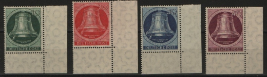 Berlin, 1951, Mi.- Nrn.: 76- 79, **, je vom mit Er. rechts unten, Qualitätsstücke, selten!
