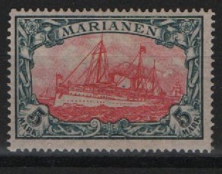 Dt. Kolonien, Marianen, 1916 / 19, Mi.- Nr.: 21 B, **! Selten!