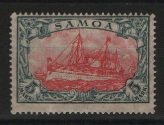 Dt. Kolonien, Samoa, 1915 / 19, Mi.- Nr.: 23 II B, *! Selten!
