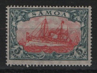 Dt. Kolonien, Samoa, 1915 / 19, Mi.- Nr.: 23 II B, *! Selten!