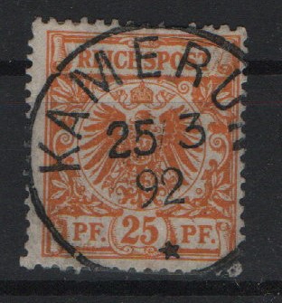 Dt. Kolonien, Kamerun, 1892, Mi.- Nr.: V49 gestempelt, schön und selten!