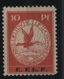 Dt. Kaiserreich, Flugpost, 1912, Mi.- Nr.: V, *! Akt. FA. Jäschke- L. BPP; e+e! Luxusstück! Selten!