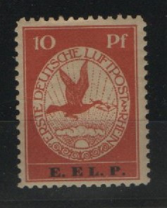 Dt. Kaiserreich, Flugpost, 1912, Mi.- Nr.: V, *! Akt. FA. Kroschel VP / VPEX; e+e! Luxusstück! Selten!