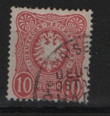 Dt. Auslandspostämter, China, 1896, Mi.- Nr.: V 41 b! gestempelt! Kabinettstück! Selten!