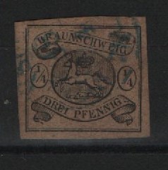 Braunschweig, 1856, Mi.- Nr.: 4, gestempelt, tiefstgeprüft Lange BPP! Prachtstück!